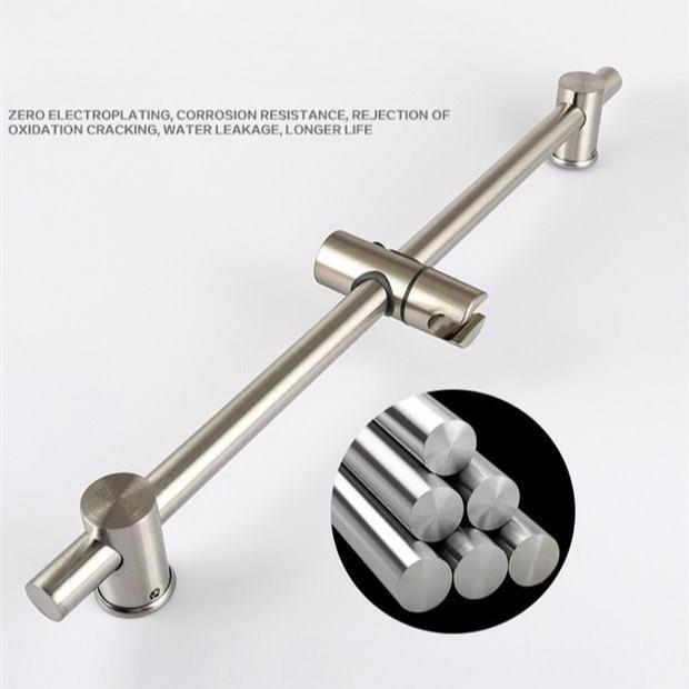 Non-drilled Lifting Rod Shower Accessory Shower Head Bracket Bathroom Rain Shower Head Base Adjustable Fixed Rod