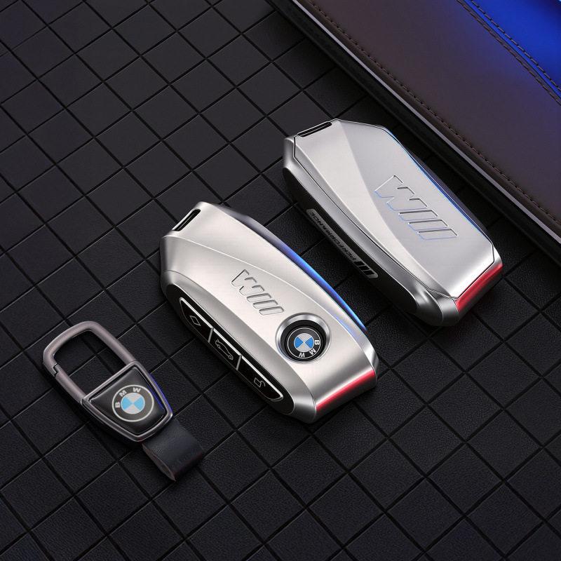 Zinc Alloy Leather Car Key Case Shell Cover For Bmw F20 G20 G30 X1 X3 X4 X5 G05 X6 X7 G11 F15 F16 G01 G02 F48 Auto Accessories RR8
