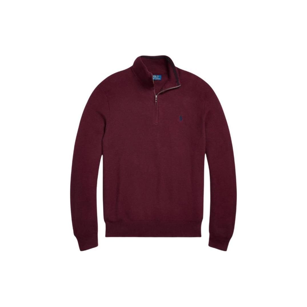 

Светр чоловічий Polo Ralph Lauren з вишивкою логотипу на половину блискавки з довгим рукавом Коричневий 710932304-005 M