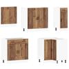 11 Piece Kitchen Cabinet Set Porto Rustic Wood Look Particleboard