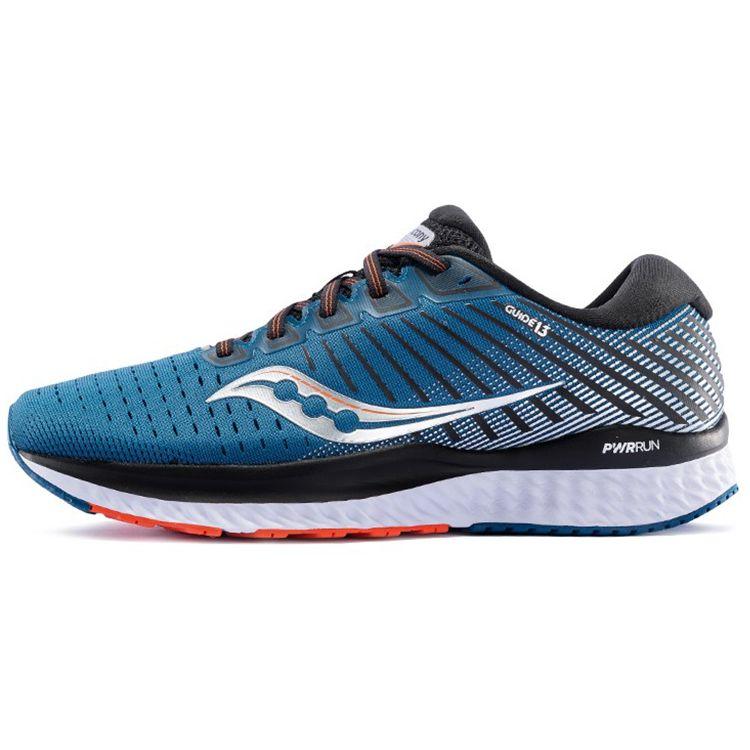 SAUCONY Guide 13 Comfortable Stable Supportive Low-Top Running Shoes Men Running Shoes Blue Silver S20548-25