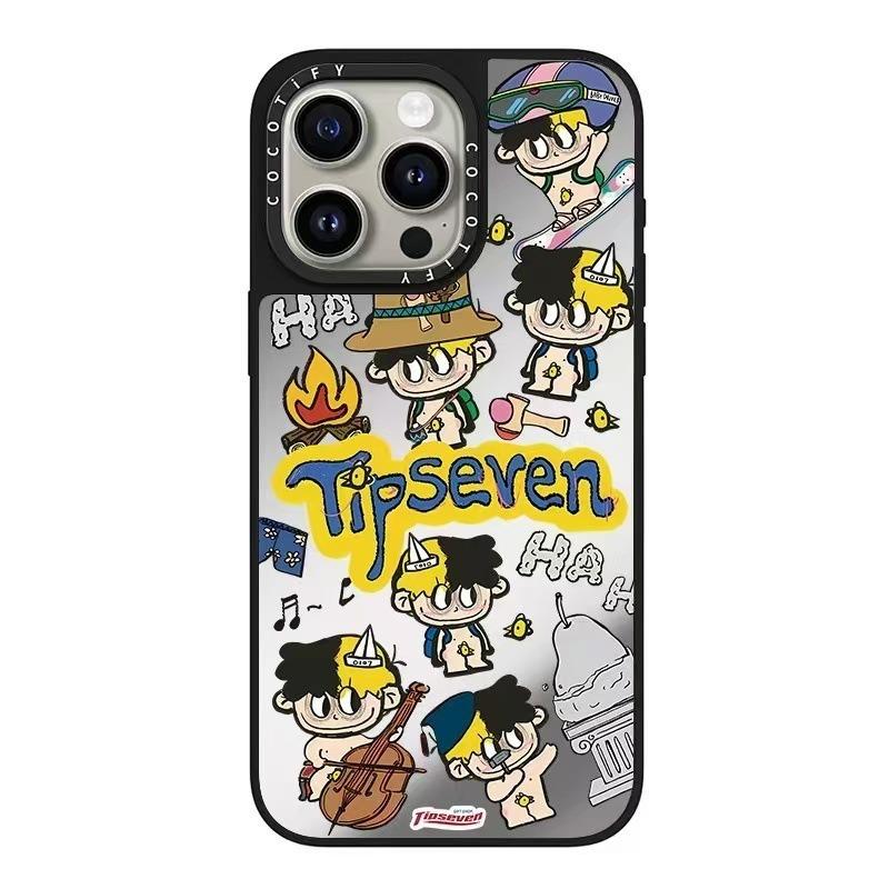 For Phone16ProMax for Apple 15Pro Cute 13 Anti-fall Phone14pro Mirror Phone Case