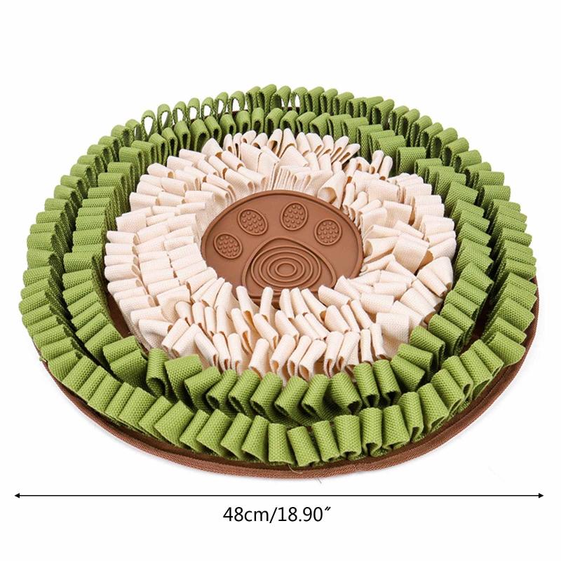 Dog Snuffle Mat Interactive Treat Puzzle Toys Slow Feeder with Licking Mat Improving Intelligence for Puppy 19" x 19"