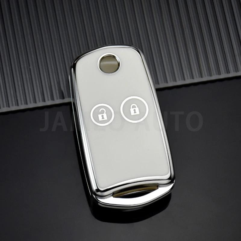 2 Buttons Tpu Flip Car Key Shell For Honda Civic Dio Fit Crv Hrv Accord Odyssey Jazz Folding Cover Protector