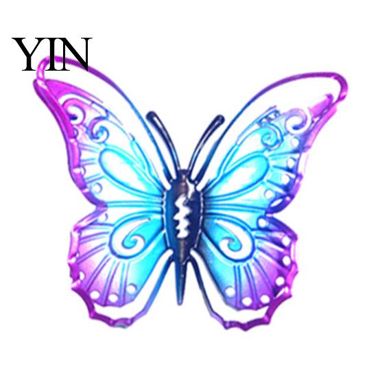 Waterproof Metal Wall Ornaments Butterfly Decorations, Garden Art Sculpture, Decorative Pieces Weatherproof Hanging Decor for Patio Fence Home