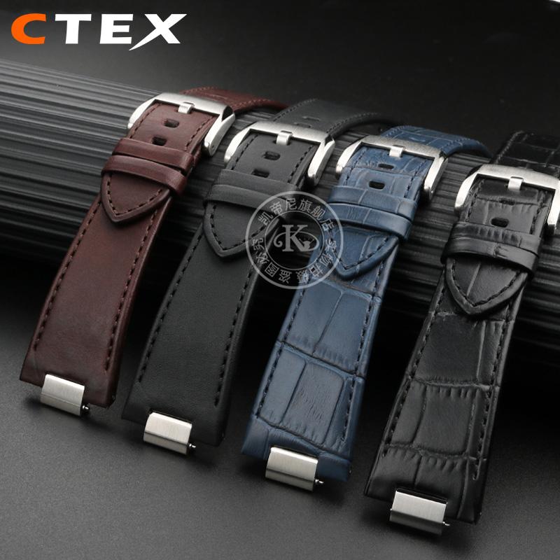 Voor Tissot 1853 PRX Serie T137.410A T137407A Kalfsleren Horlogeband T137 Accessoires Waterdichte Mannelijke Interface 12mm Voor Mannen