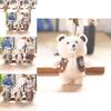 Delightful Miniature Bear Plush Toy Keychain With Super Soft Fabric For Trendy Bag Accessories