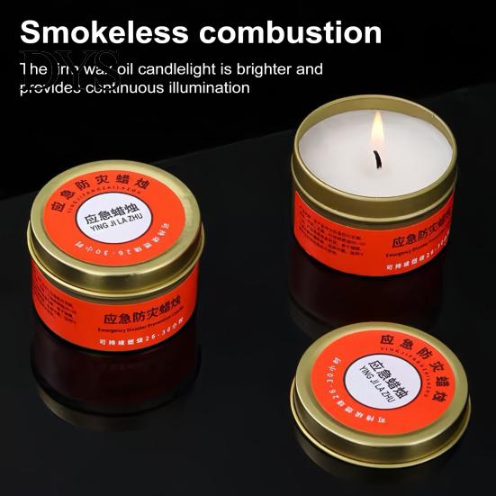 Long-lasting Emergency Candle 30 Hours Smoke-Free Odorless Survival Windproof 26-30 Lasting Disaster Prevention Candles for Power Outages Camping Safe