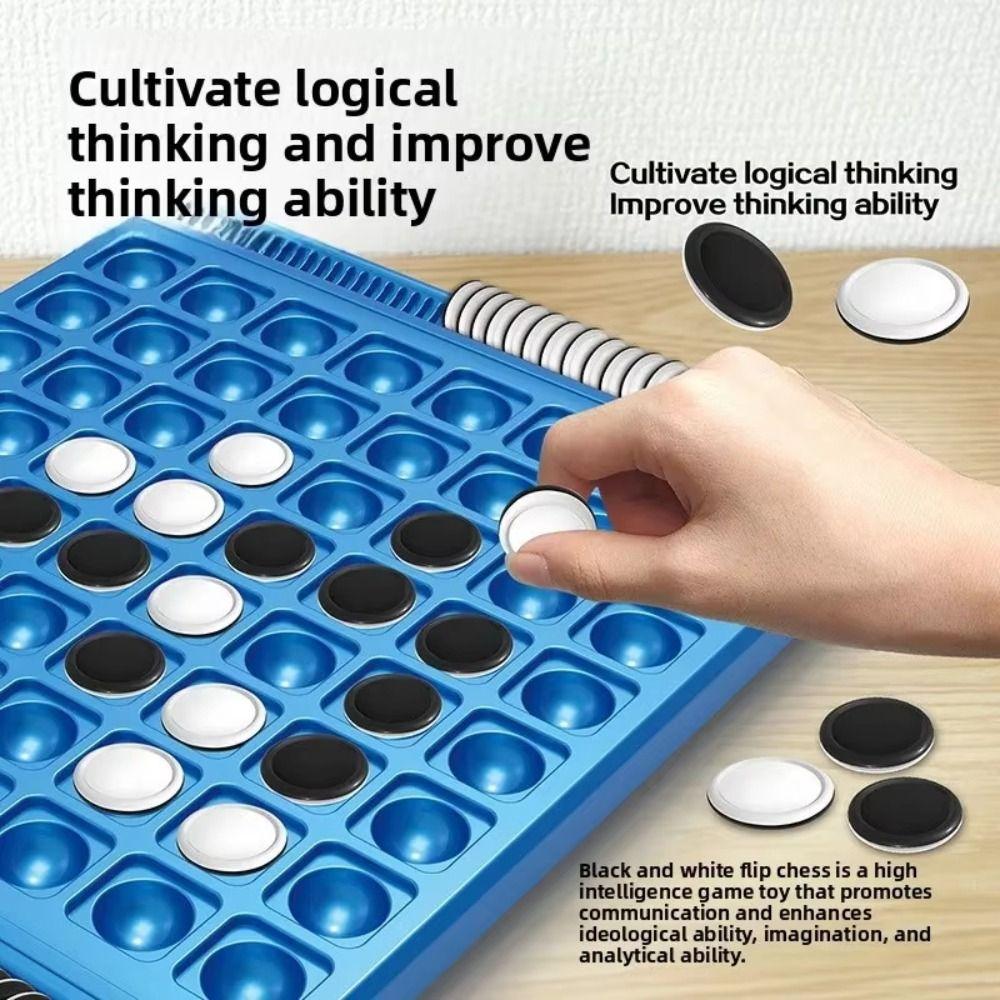 Parent-Child Interactive Flip Black White Chess Board Reversi Strategy Board Game  Party Game