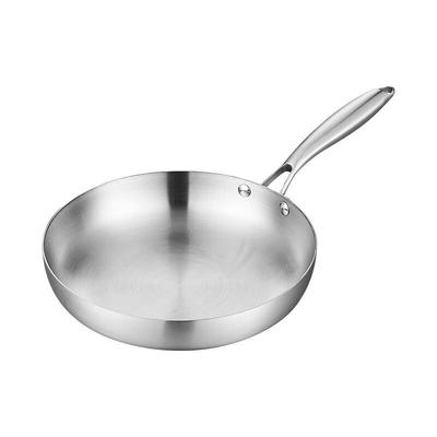 ZISIZ Thickened 304 Stainless Steel Frying Pan