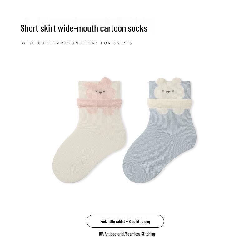 Premium Cartoon Baby Socks - Seamless, Non-Constricting, Wide Opening for Spring & Summer