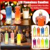 LED Flameless Candles, LED Transparent Pillar Candles For Holiday Decoration