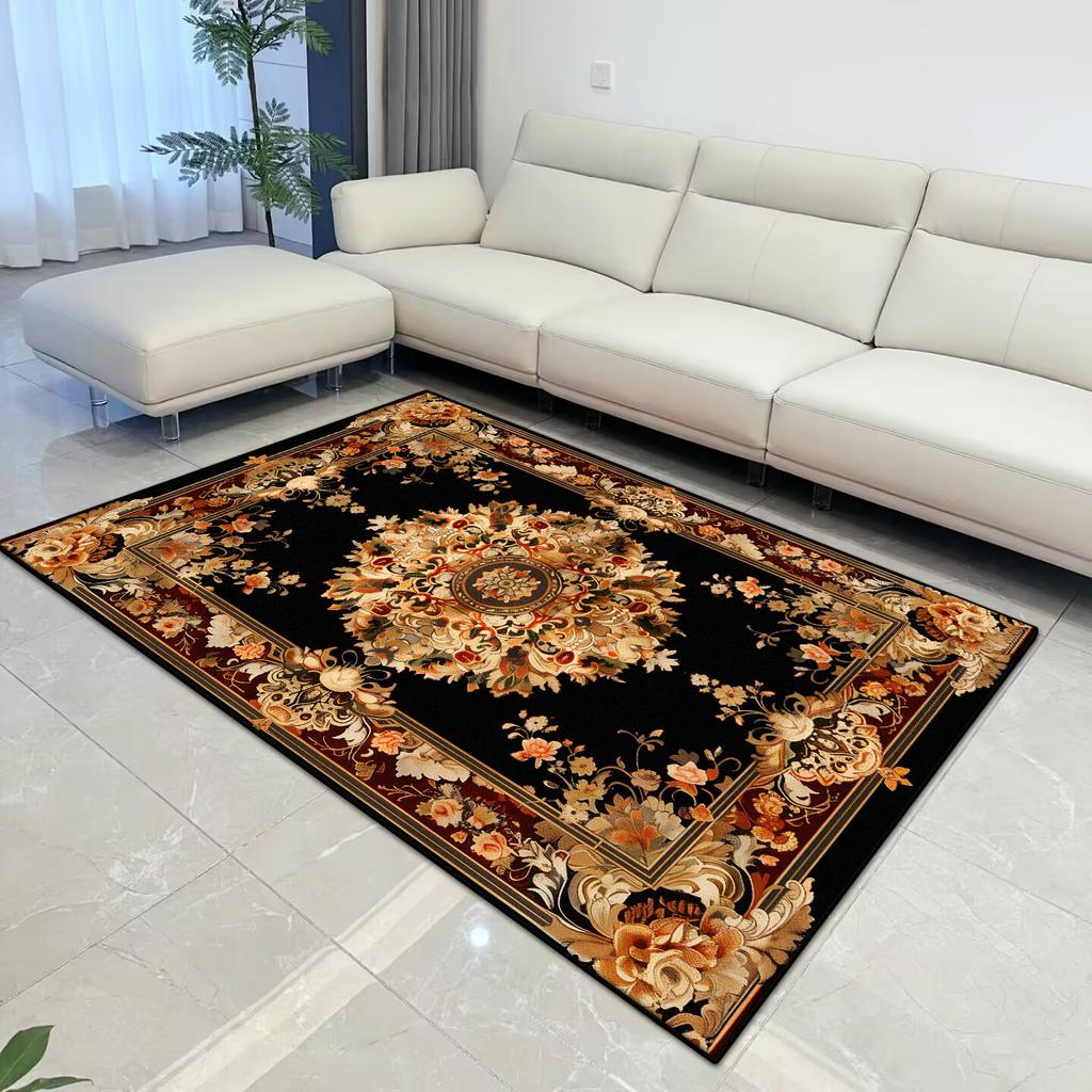 Persische Luxusteppiche zur Wohnzimmerdekoration Zuhause Großer Teppich Rutschfest Schlafzimmer Lounge Teppich Waschbare Sofa Couchtischmatte