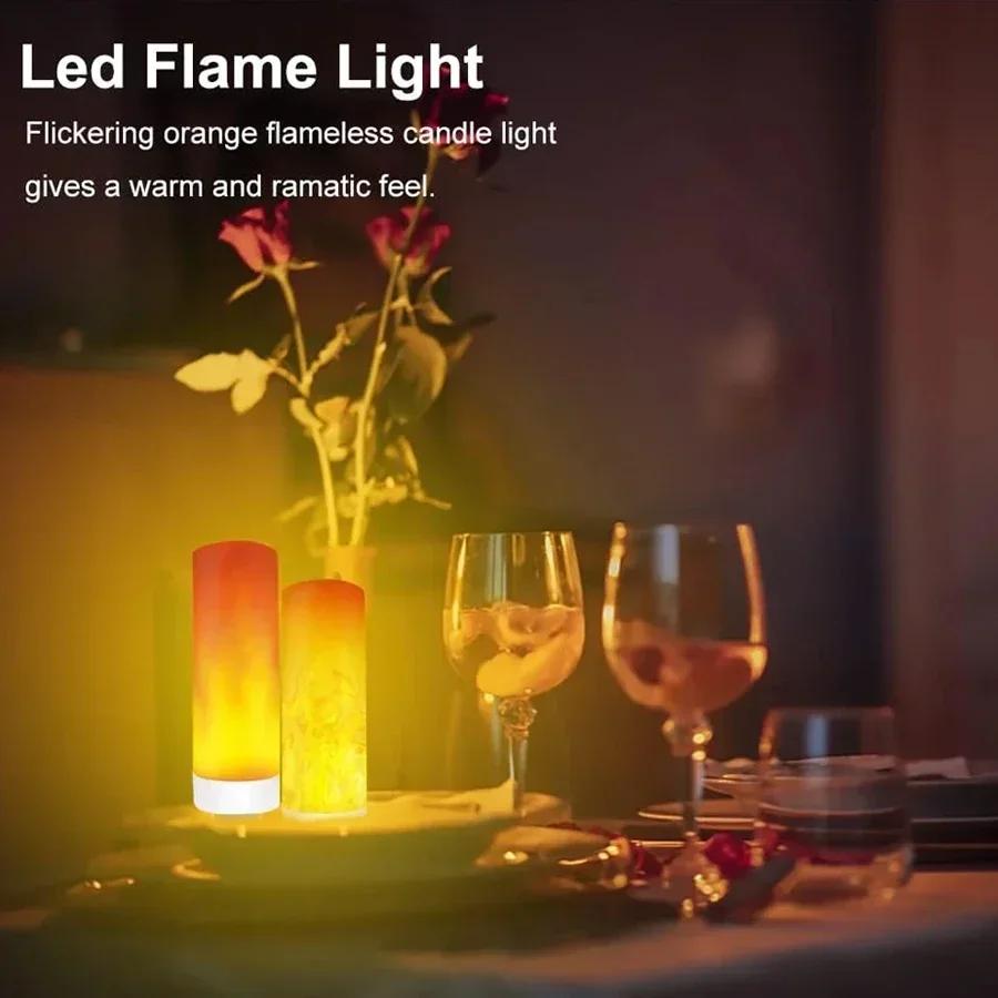 Mini LED USB Atmosphere Light Flame Flashing Candle Lights Book Lamp for Power Bank Camping Lighting Effect Light