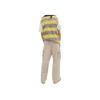 Coach Solid Color Pocket Mid Waist Button Cargo Pants Women Pants Khaki CN461-KHA