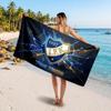 ifk göteborg Custom Beach Towel, Personalized Name Text Print, Football Logo Soft Quick‑Dry Towel Holiday Gift