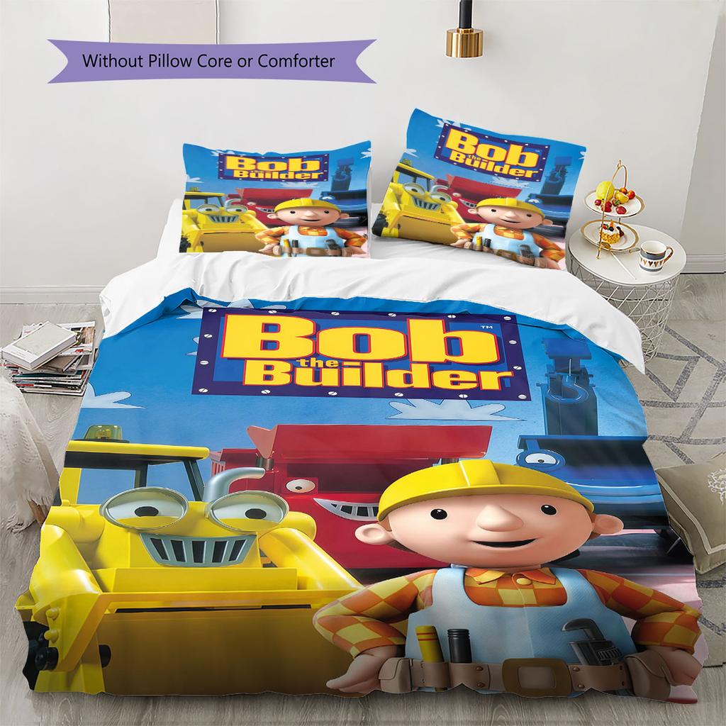 Bob Pattern Bedding Home Decoration Birthday Gift ( 1 duvet cover + 2 pillowcase, without core),fan merchandise.