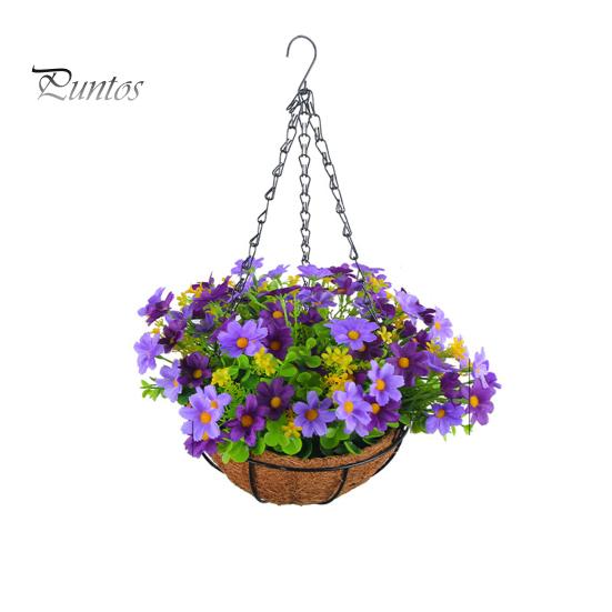 

Весенняя имитация цветов, подвесная корзина, не требует воды, не выцветает, красивое, реалистичное украшение для дома, искусственные цветы, подвесное украшение для горшка G