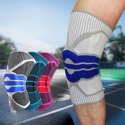 Einzelner Fitness Lauf Silikon Knieschoner Strick Übung Warm Meniskus Reiten Kniescheibe Knieschoner