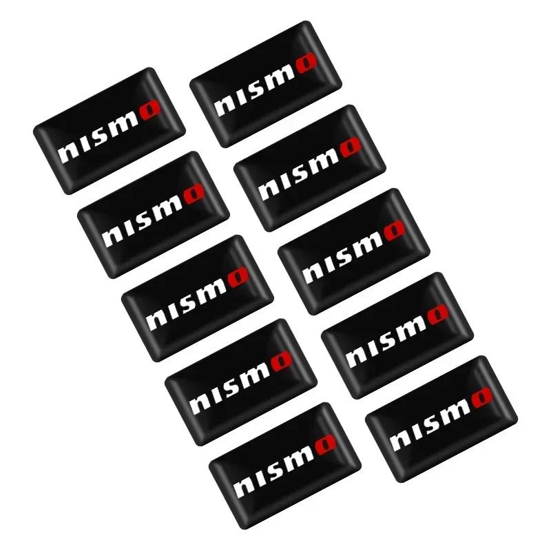 

10 шт. 3D Эпоксидная Наклейка Декор Руля Стайлинг Автомобиля Наклейки в Салон Для Nissan Nismo Tiida Teana GTR Juke Versa Almera