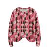 Damen Weihnachtspullover Niedlicher Lustiger Weihnachtspullover Herbst und Winter Langarm Strickpullover