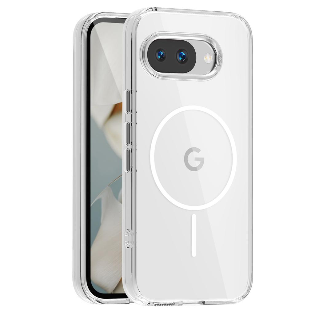 Pro Google Pixel 9a Magnetické pouzdro Kompatibilní s MagSafe TPU PC Průhledný kryt na telefon