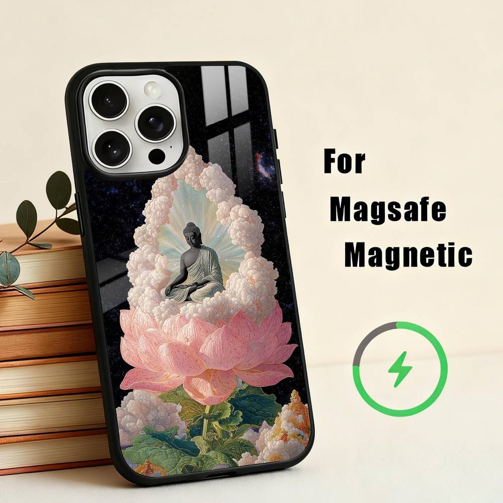 The B-Buddha Art  Phone Case For iPhone17,16,15,14,13,12,11 Plus,For Magnetic Wireless Charge Cover