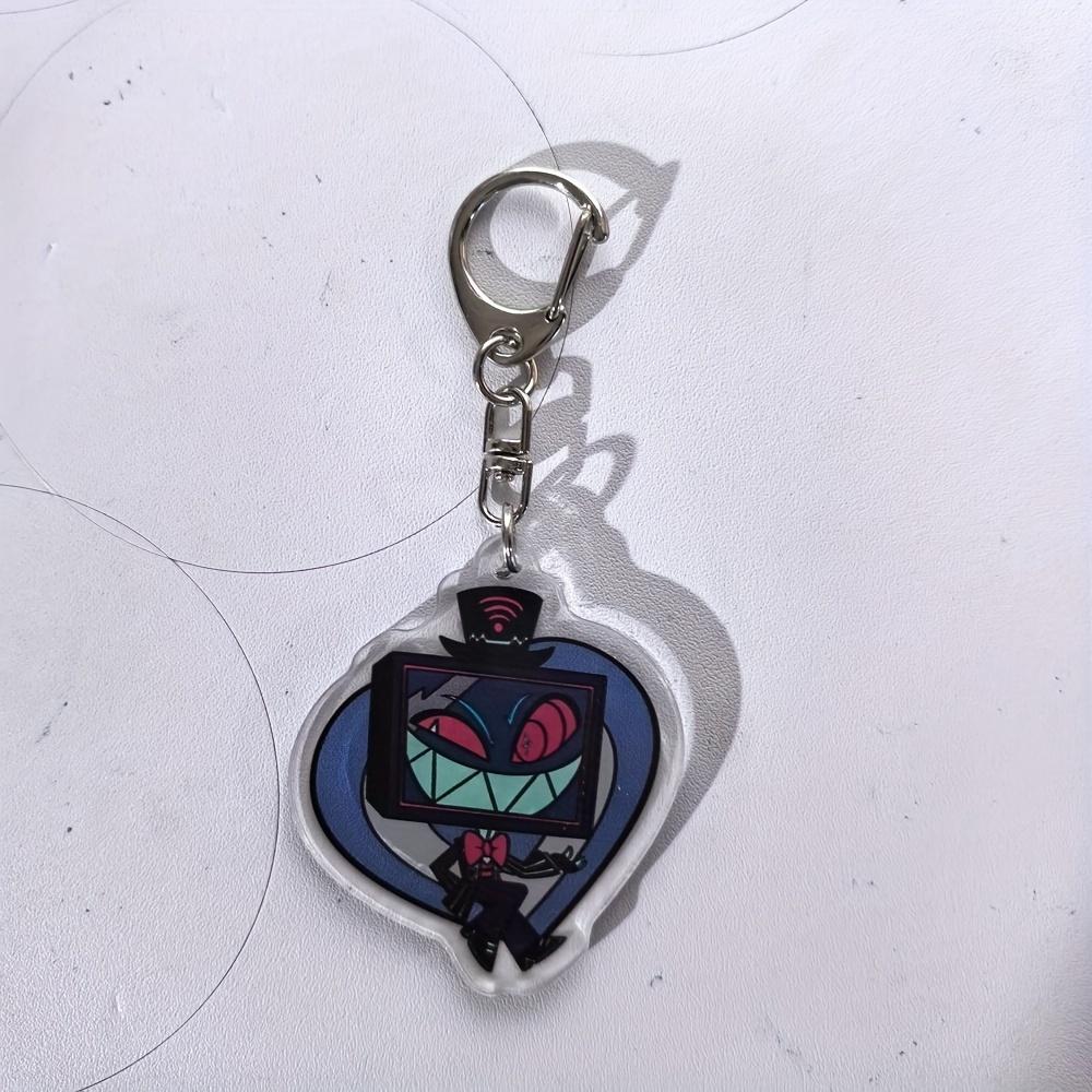 Anime Hazbin Hotel Figures Q Edition Acrylic Key Rings Fashion Anime Action Figure Collection Toys Bag Pendant Lovely Gift In Stock