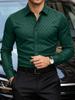 Fashion Stylish Men's Long-Sleeve Shirt with Scroll Pattern