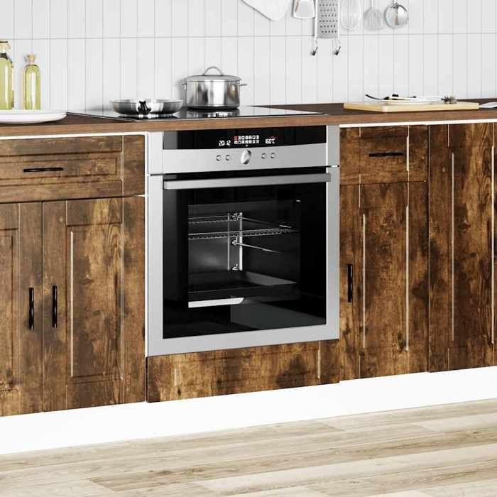 VidaXL Oven Cabinet Porto Smoked Oak Engineered Wood 854002