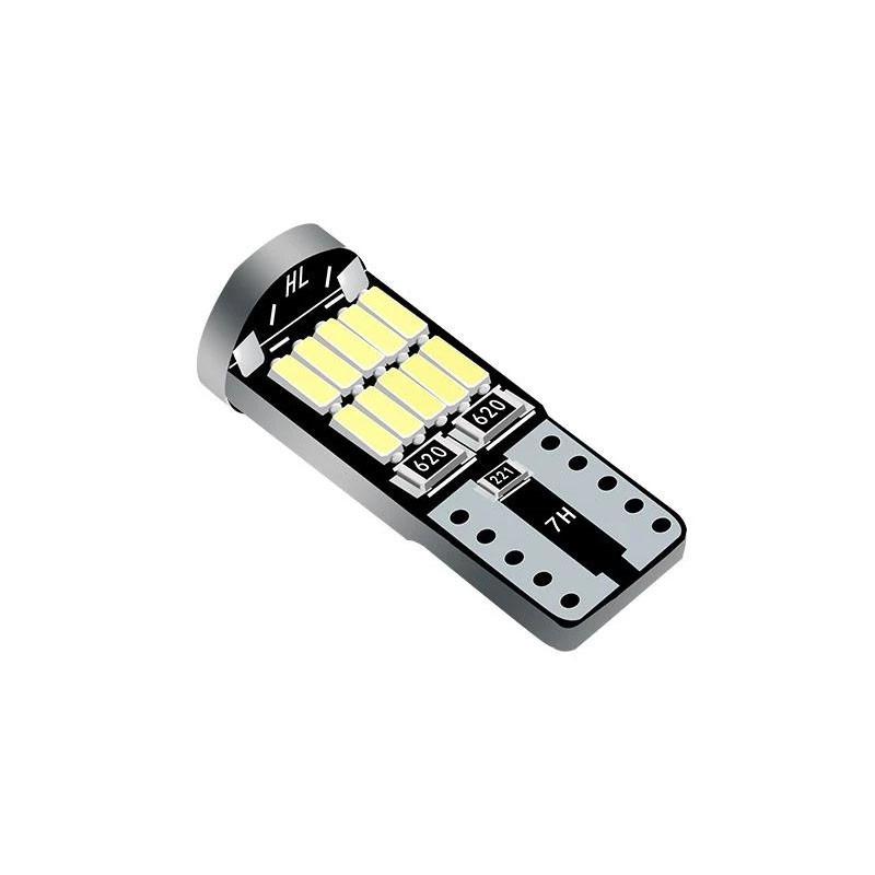 10ks T10 W5W 194 501 LED Canbus Bez chyby Osvětlení interiéru vozu T10 26 SMD 4014 Čip Čistě bílá Podsvícení přístrojové desky B