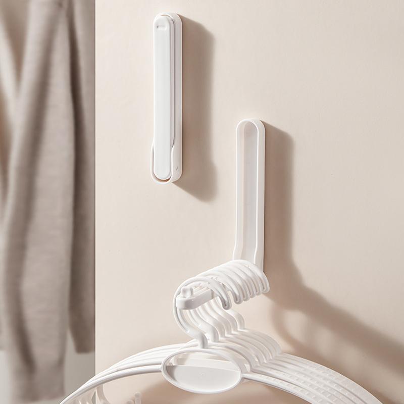 Clothes Hanger Storage Artifact No Punching Bedroom Organization Multifunctional Household Foldable Clip-Proof Anti-Slip