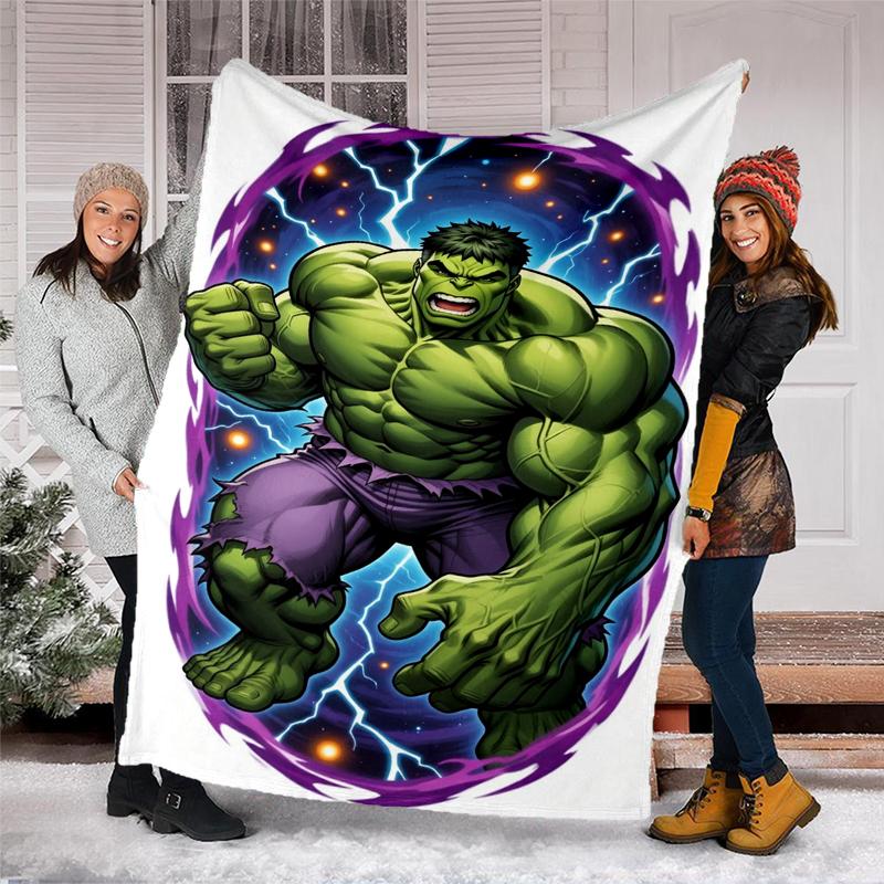 Hulk Power Print Flannel Blanket, Soft Warm Lightweight Throw Blanket for living Room,Sofa Bed Camping office
