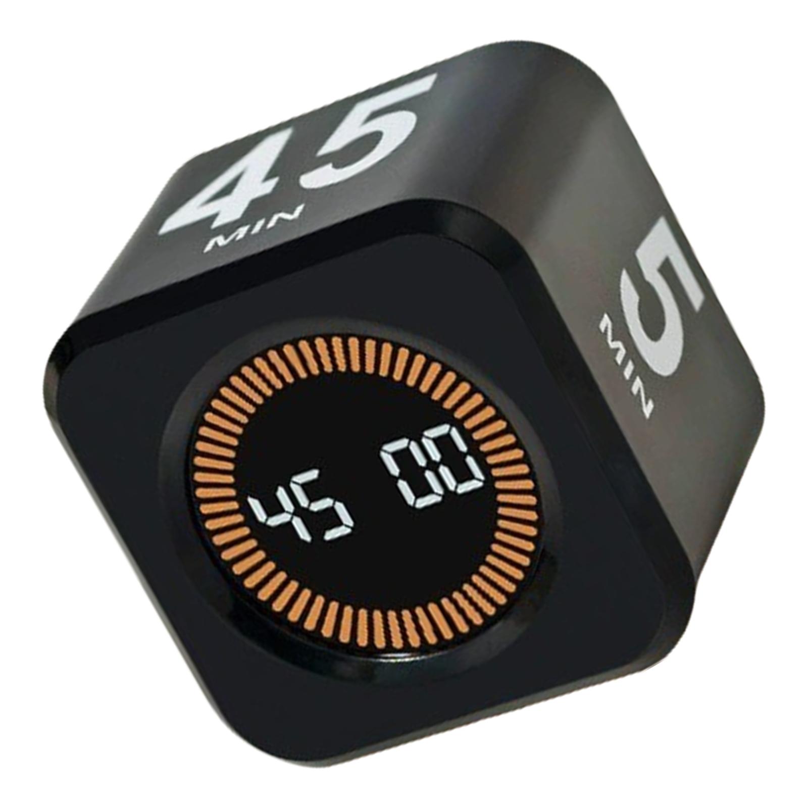 

Индукционные кубики гравитации Форма Цифровой таймер Светодиодный дисплей Таймер обратного отсчета Инструмент для управления временем для учебы и кухни чёрный