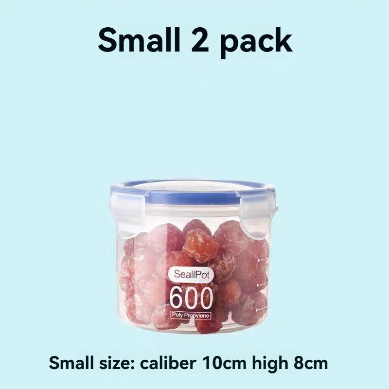 2pcs/Large-Capacity Transparent Sealed Jar Kitchen Storage Jar Food Storage Box Easy to Pour Out