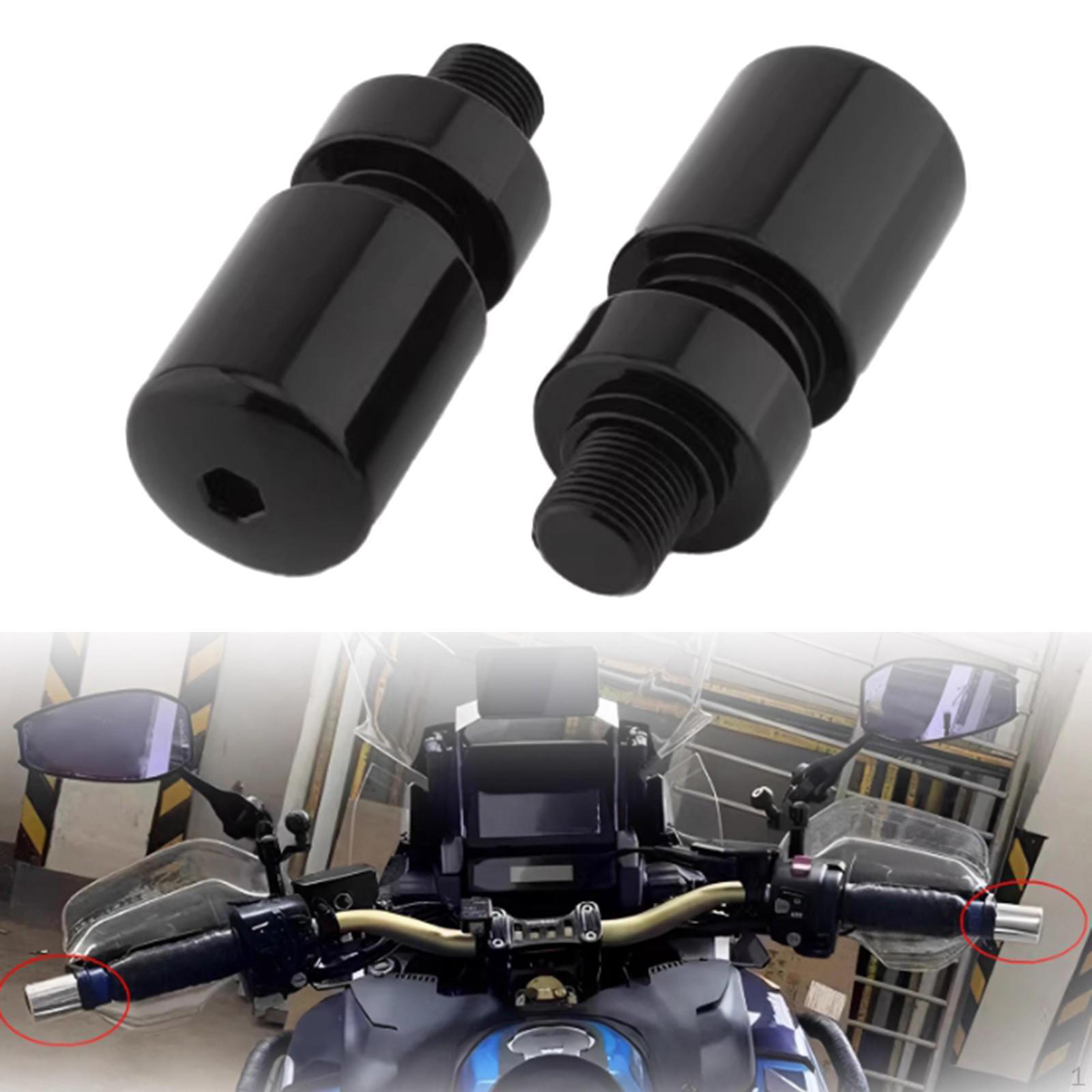 

2 Pieces Motorcycle Grips Handlebar End Easy Installation Weights for 750 чёрный