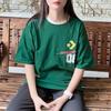 Converse T Shirts Unisex Green Crew Neck Moderate Straight Fit 10024879-A03
