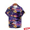 Hawaiian Flower Pattern Men Shirt 3d Printed Floral Summer Beach Short Sleeve Lapel Shirts Streetwear Button vacation Shirt
