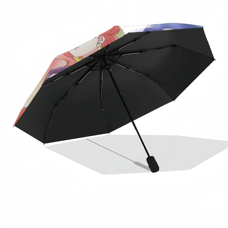1pc Outdoor Umbrella with Anime Characters - Automatic Opening/Closing - Portable 3-Fold Design - 8-Rib Iron Frame - Perfect Gift for Fans, Trave