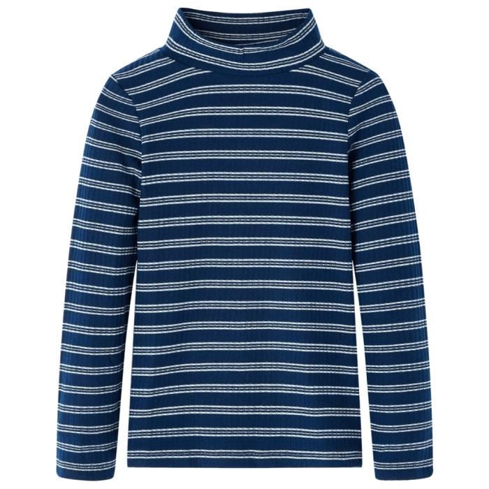 T-shirt enfants à manches longues rayures bleu marine 5 dimensions disponibles