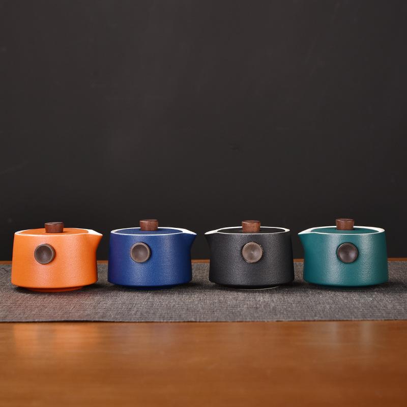 Black Pottery Travel Tea Set Portable Kuaike Cup Business Giveaways Holiday Accompanying Hand Gifts