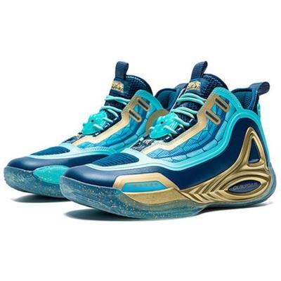 361 Zengo Dämpfung Rutschfest Abriebfest Abdeckung High-Top Basketballschuhe Herren Schwarz Gold Grün 572041131-1
