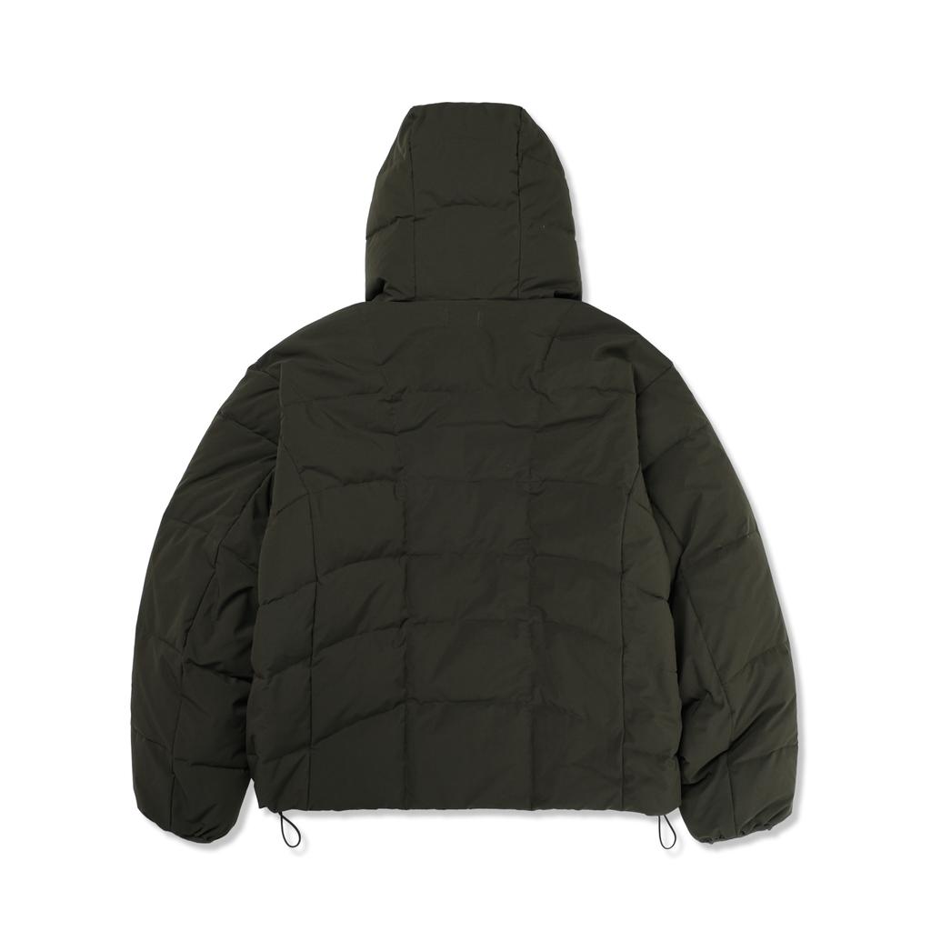 Andagain Essential Light Hooded Puffer (Olive