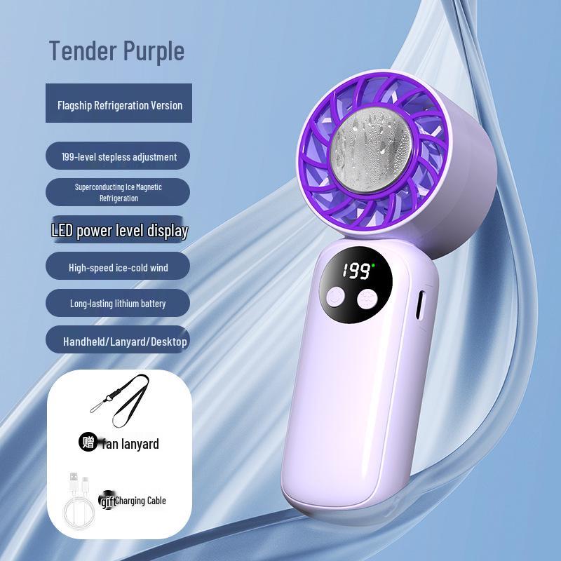 Portable High-Speed USB Mini Fan with Ice Pack Cooling 53x38x144 mm
