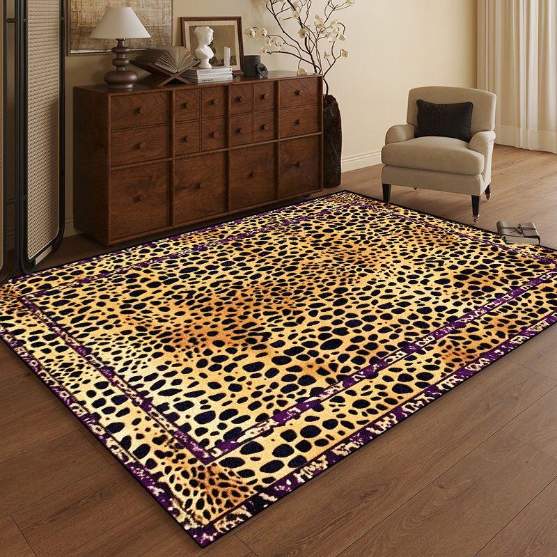 European Leopard High-grade Carpet Living Room Home Decoration Leisure Sofa Large Area Rugs Bedroom Bedside Non-slip Floor Mat