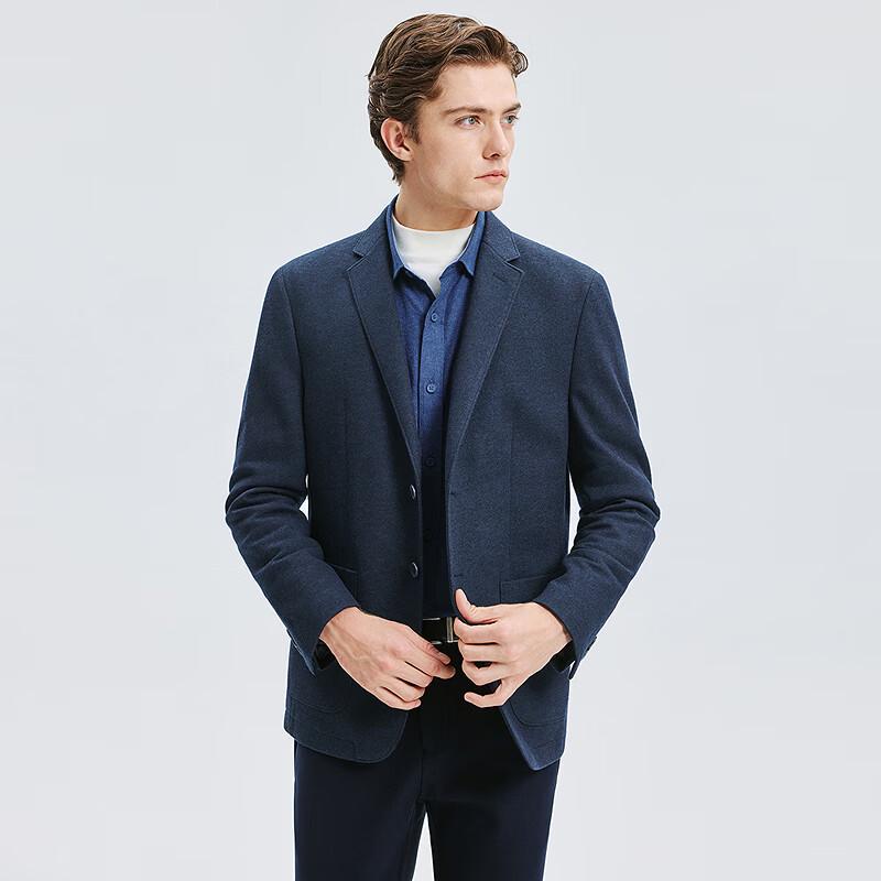 Septwolves Men's Wool Blend Knit Casual Blazer