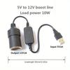 Car Plug Socket NEW 1pc 5V 2A USB To 12V  USB Male To Female Lighter Adapter Converter Car Electronics Accessories