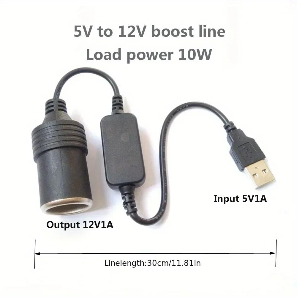 Car Plug Socket NEW 1pc 5V 2A USB To 12V  USB Male To Female Lighter Adapter Converter Car Electronics Accessories