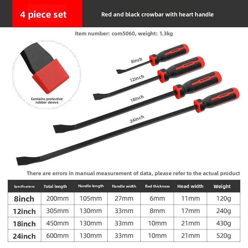 Multifunctional Tire Repair Tool Pry Bar With Impact Cap And Non-Slip Handle Removal Nail Pulling Scratch-Free Tire Levering