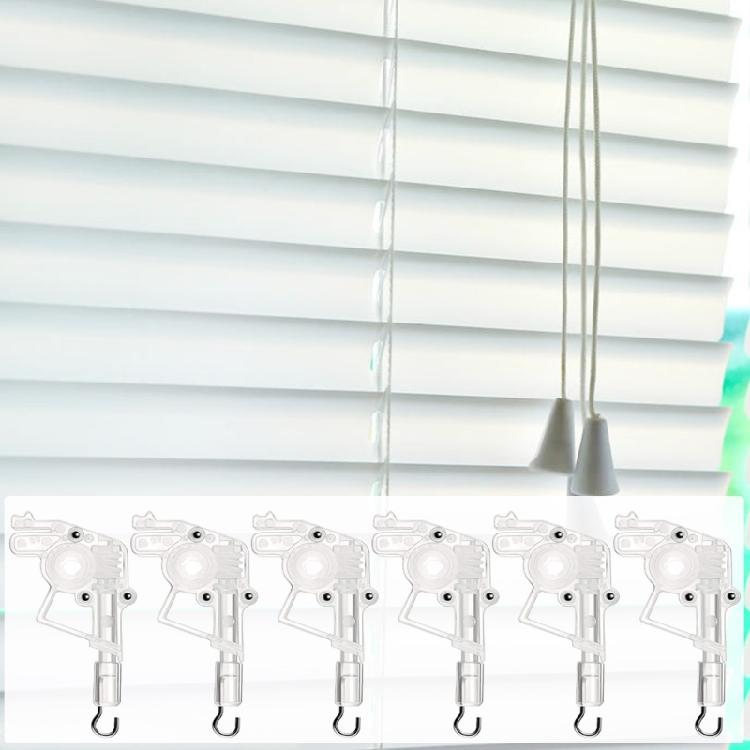 6Pcs Hexagonal Blinds Cord Control Head for Horizontal Blinds Hexagon Gear Hook Connection Window Curtain Rod Tilter